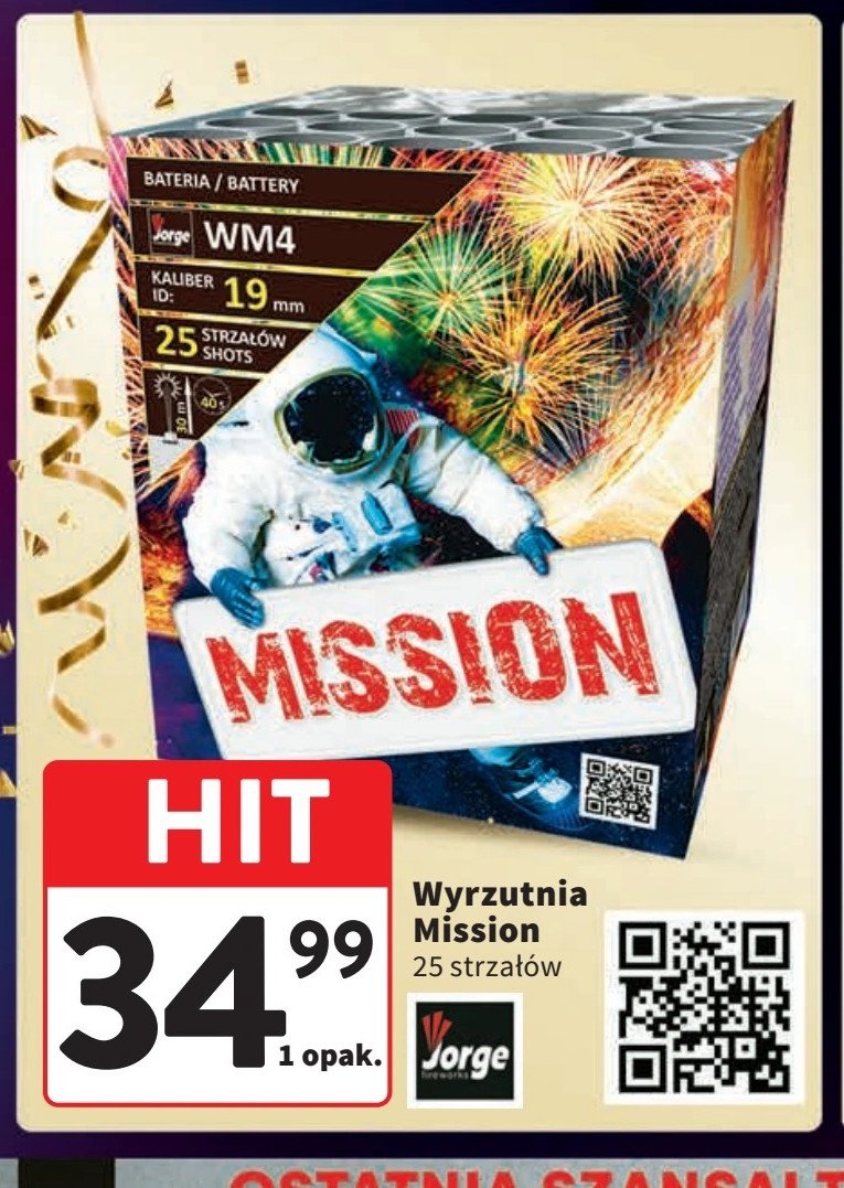 Bateria 25 strzałów mission JORGE promocja w Intermarche