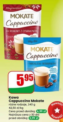Kawa Cappuccino Mokate różne rodzaje promocja w Dino