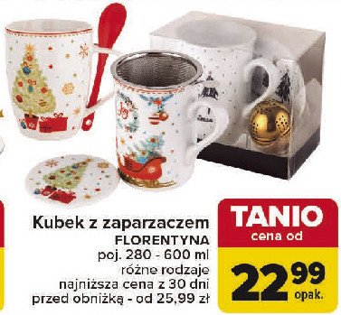 Kubek z zaparzaczem świąteczny Florentyna promocja w Carrefour