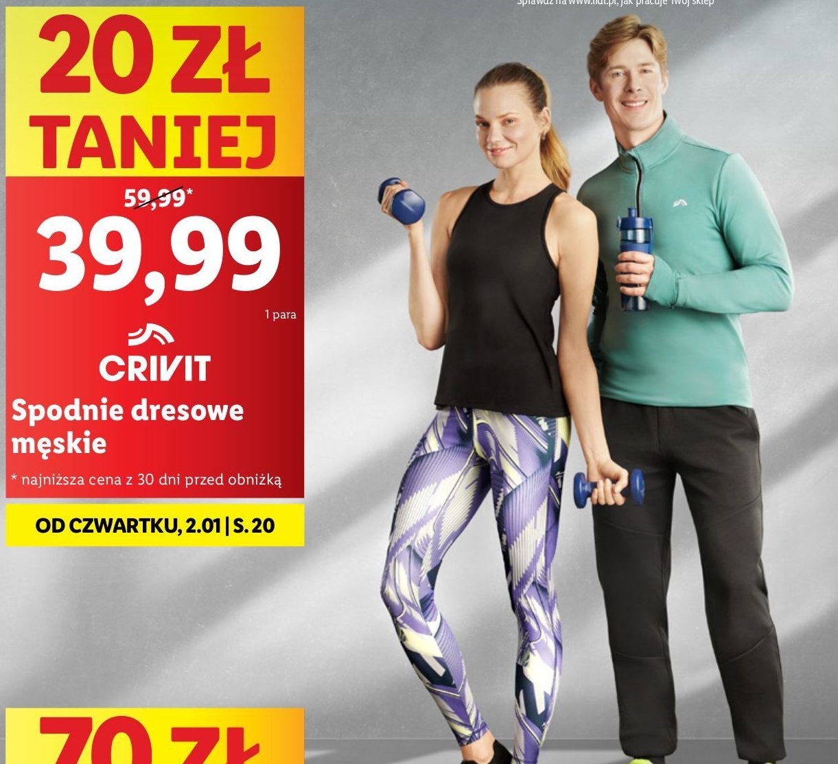 Spodnie dresowe męskie Crivit promocja