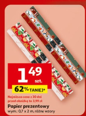 Papier prezentowy promocja w Auchan
