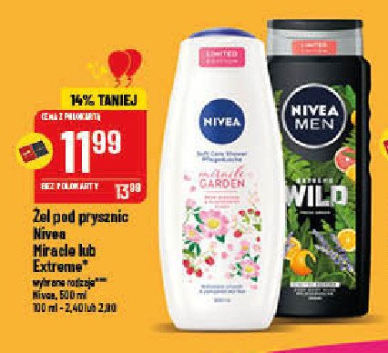 Żel pod prysznic rose blossom & raspberry scent Nivea miracle garden promocja