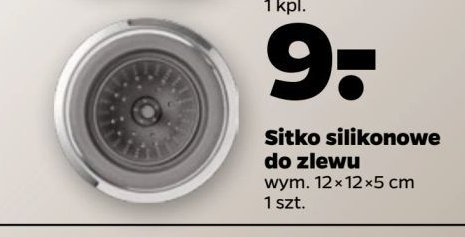 Sitko silikonowe do zlewu 12 x 12 x 5 cm promocja w Netto