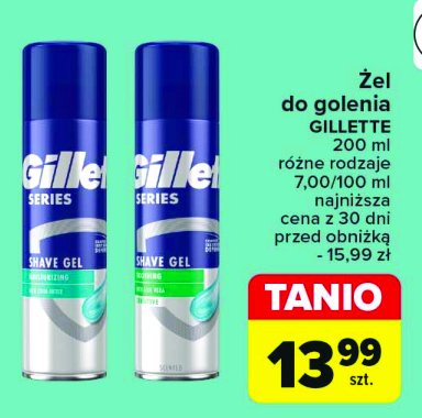 Żel sensitive Gillette series promocja