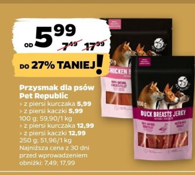 Przysmak dla psów Pet Republic piersi kurczaka, piersi kaczki, piersi kurczaka, piersi kaczki promocja w Netto