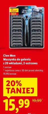 Maszynka do golenia Cien Men z 20 wkładami, 2-ostrowa promocja w Lidl