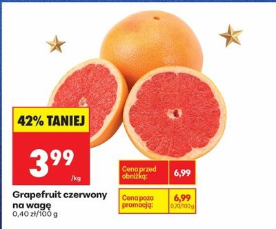 Grapefruit czerwony na wagę promocja w Biedronka