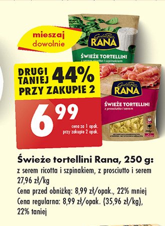 Tortellini z serem ricotta i szpinakiem Giovanni rana promocja