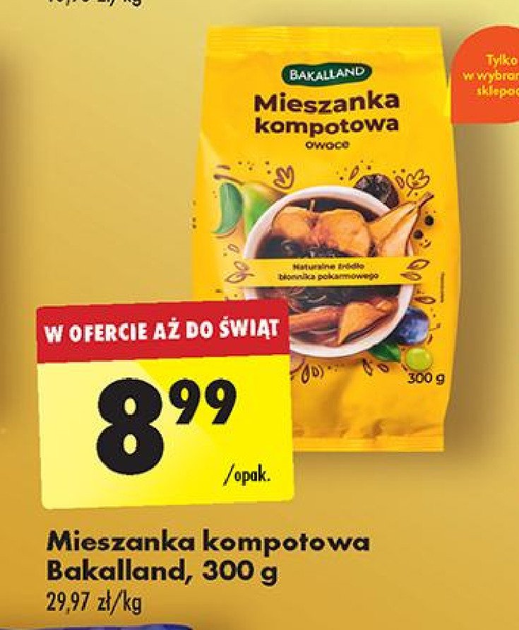 Mieszanka kompotowa Bakalland promocja w Biedronka