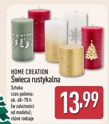 Świece rustykalna HOME CREATION promocja w Aldi