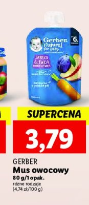 Deserek jab艂ko-艣liwka-marchewka Gerber promocja