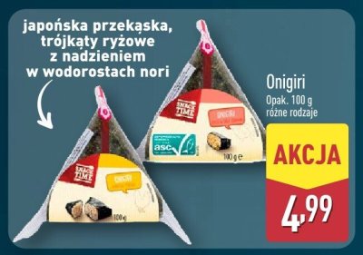 Onigiri różne rodzaje promocja w Aldi