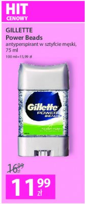 Dezodorant power rush Gillette power beads promocja