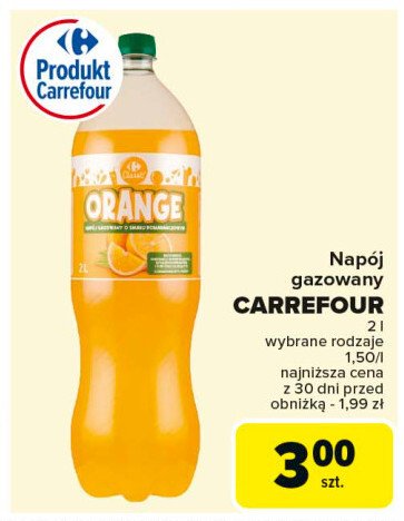 Napoj orange Carrefour promocja