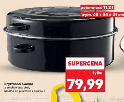 Brytfanna owalna z emaliowanej stali 11,2 l promocja w Kaufland