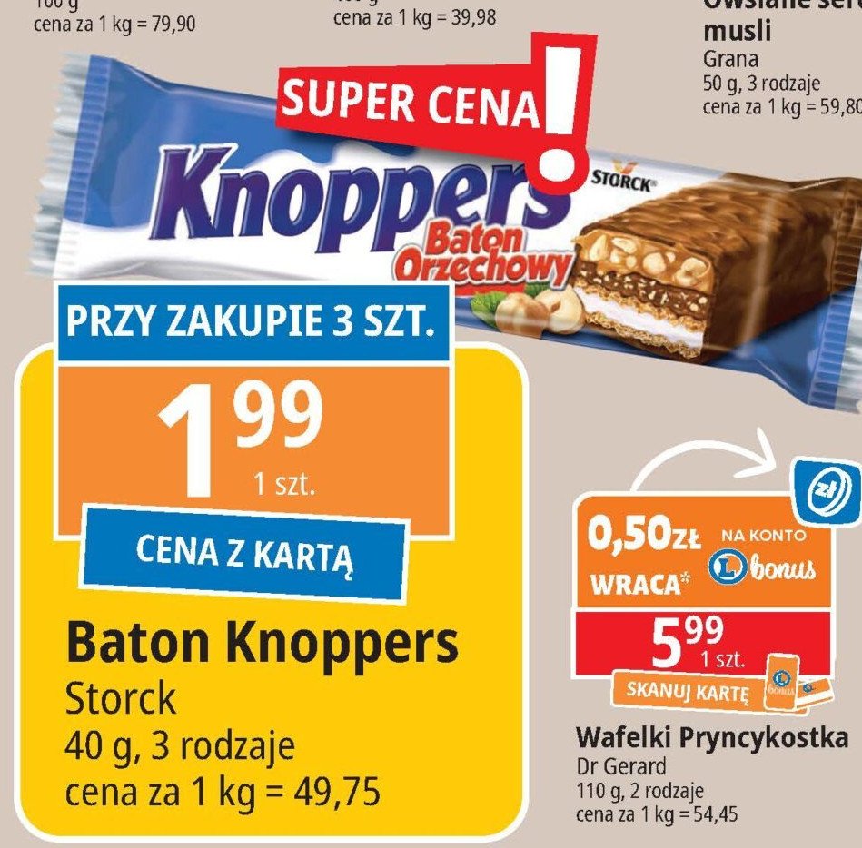 Baton Knoppers promocja w Leclerc