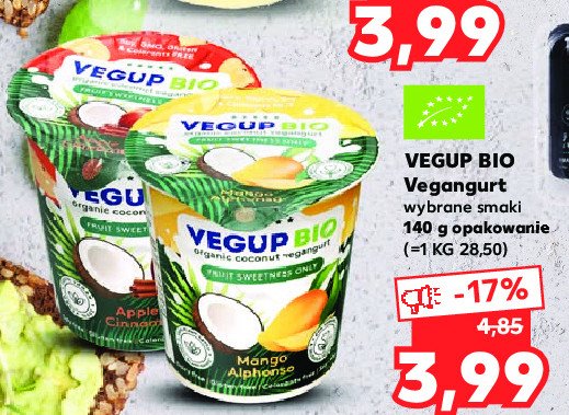 Jogurt kokosowy apple & cinnamon Vegup bio promocja