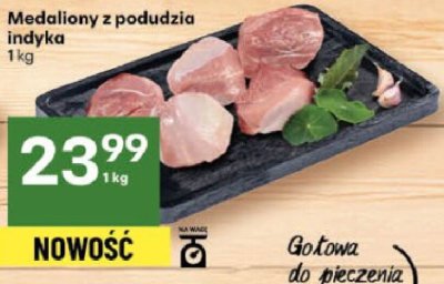 Medaliony z podudzia indyka promocja w Delikatesy Centrum