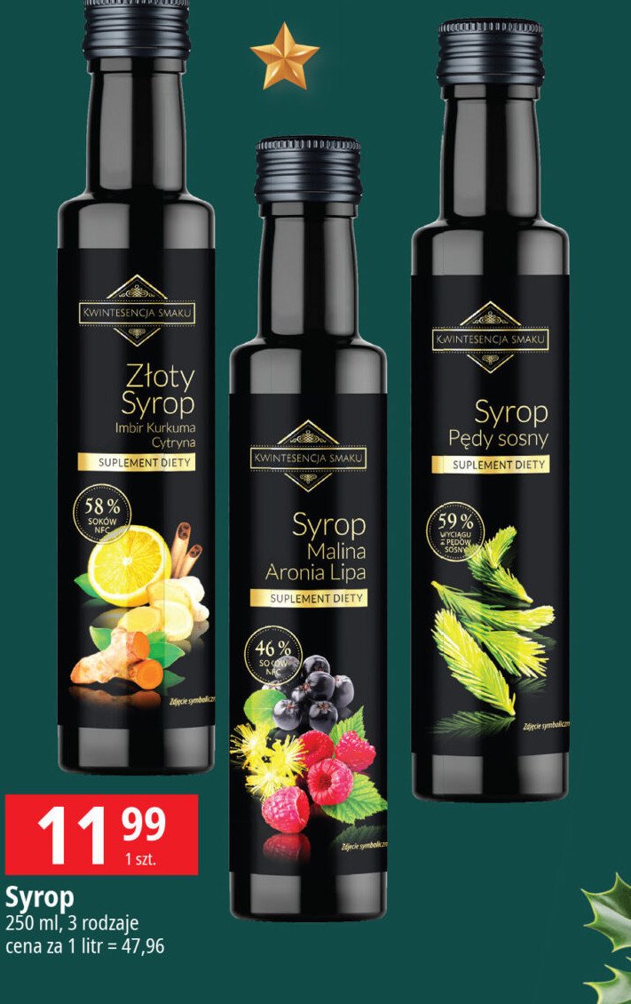 Syrop malina-aronia-lipa Kwintesencja smaku promocja w Leclerc