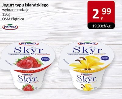 Jogurt typu islandzkiego wybrane rodzaje OSM Piątnica promocja w Market Point