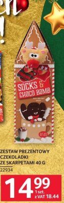 Zestaw prezentowy czekoladki ze skarpetami 40 g promocja w Selgros