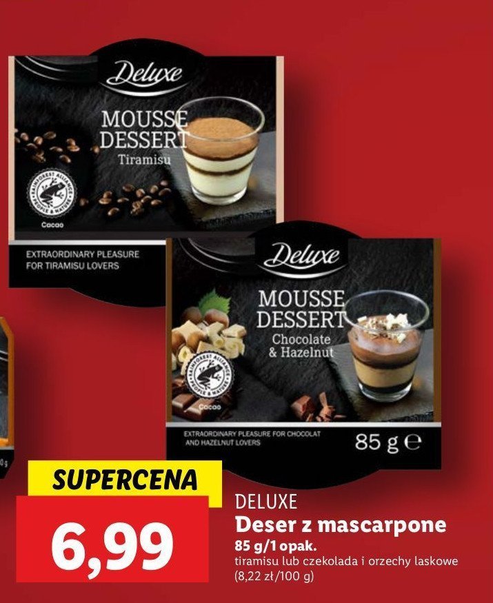 Deser tiramisu Deluxe promocja