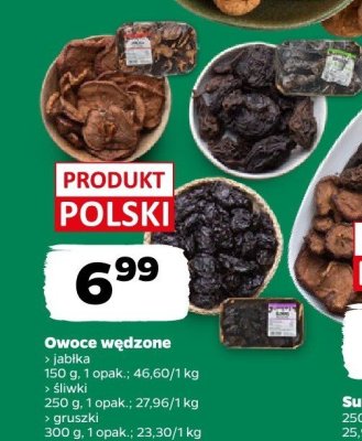 Owoce wędzone jabłka promocja w Netto