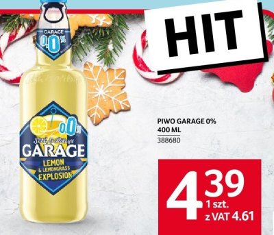 Piwo Garage 0% 400 ml promocja w Selgros