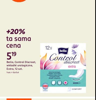 Wk艂adki urologiczne etra Bella control discreet promocja