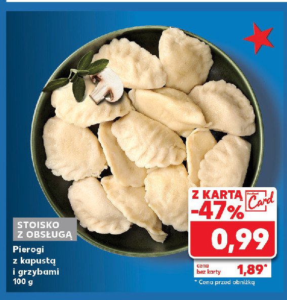 Pierogi z kapustą i grzybami promocja w Kaufland