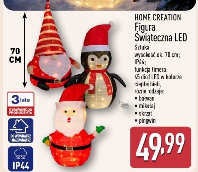 Figura Świąteczna LED, różne rodzaje HOME CREATION promocja w Aldi