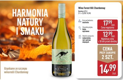 Wino Forest Hill Chardonnay promocja w Aldi
