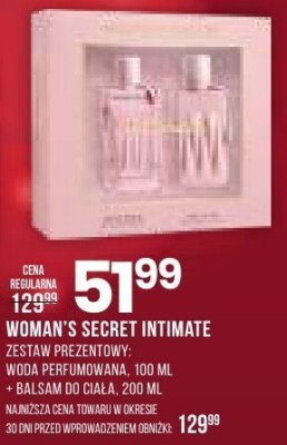 Zestaw prezentowy Woman's Secret Intimate promocja w Drogerie Natura