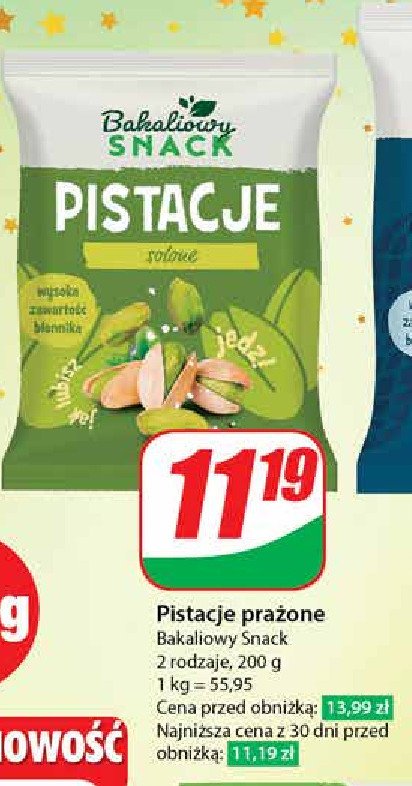 Pistacje solone Bakaliowy snack promocja