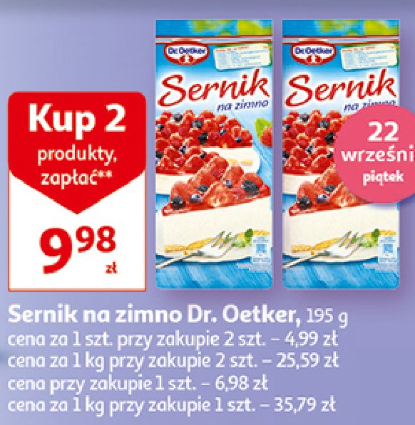 Sernik na zimno Dr. oetker promocja
