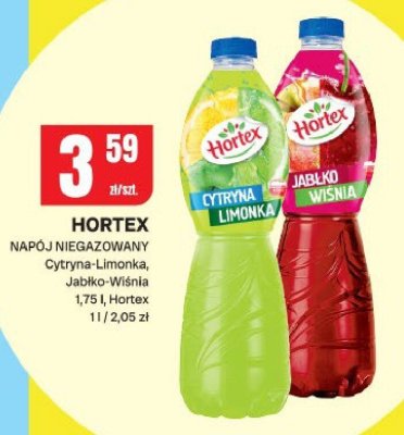 Napój niegazowany Hortex Cytryna-Limonka, Jabłko-Wiśnia promocja w Chorten
