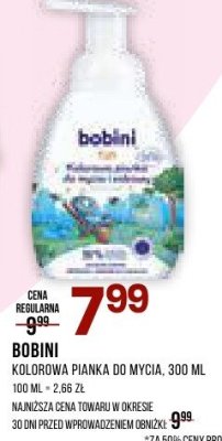 Pianka Bobini kolorowa do mycia, 300 ml promocja w Drogerie Natura