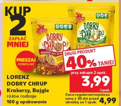 Krakersy obficie posypane ziarnami sezamu lnu i chia Lajkonik dobry chrup promocja