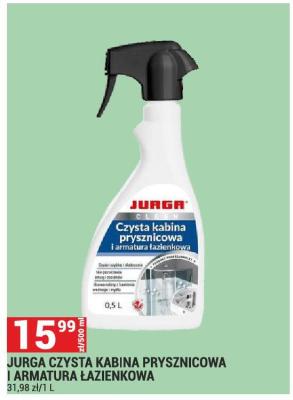 Środek czyszczący JURGA czysta kabina prysznicowa i armatura łazienkowa 0,5 L promocja w Merkury Market