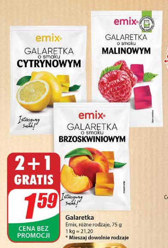 Galaretka brzoskwiniowa Emix promocja