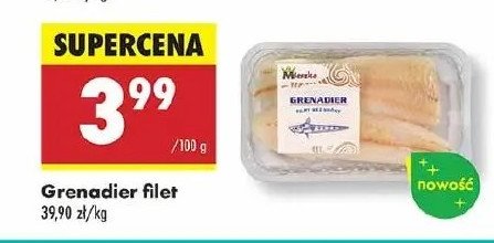 Grenadier filet ze skórą promocja w Biedronka