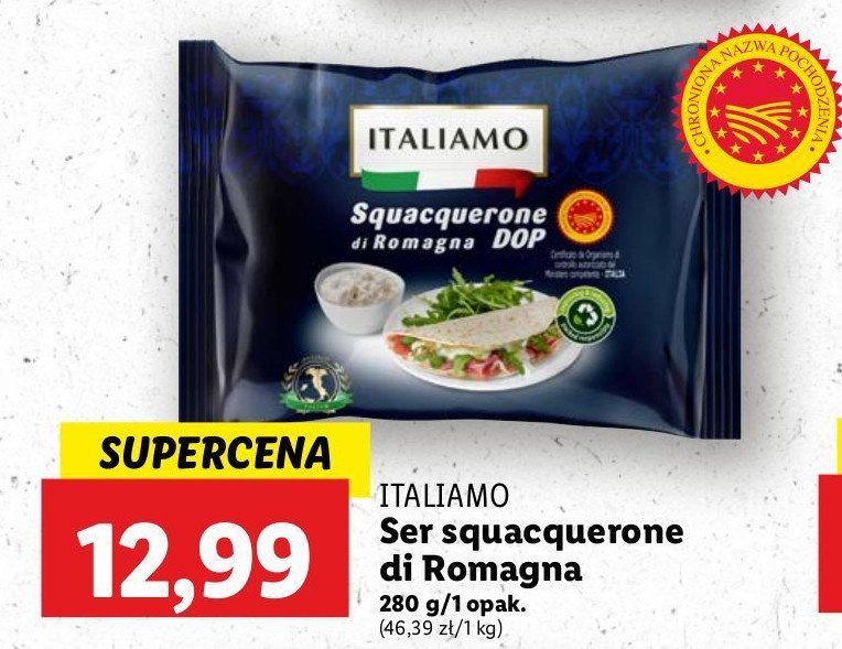 Ser squacquerone Italiamo promocja