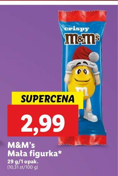 Figrurka czekoladowa mikołaj M&m's promocja