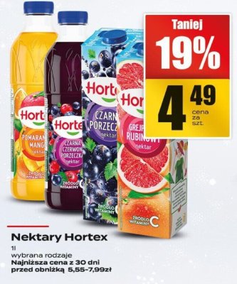 Nektary Hortex wybrane rodzaje promocja w Supeco