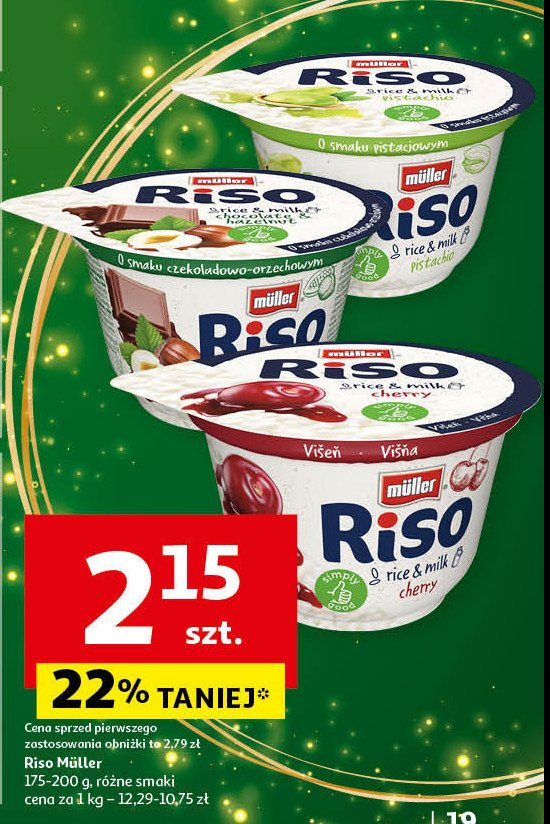 Deser pistacjowy Muller riso promocja w Auchan