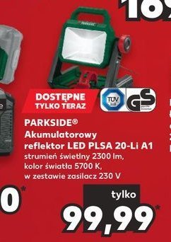 Reflektor akumulatorowy led plsa 20-li a1 Parkside promocja
