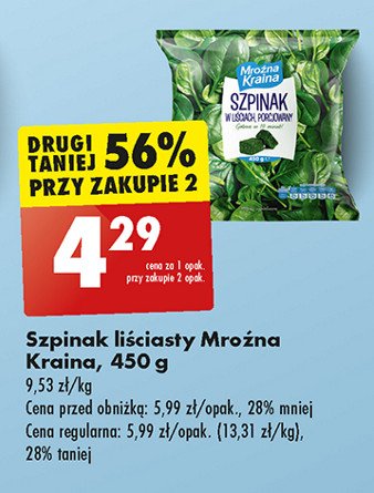 Szpinak w liściach Mroźna kraina promocja