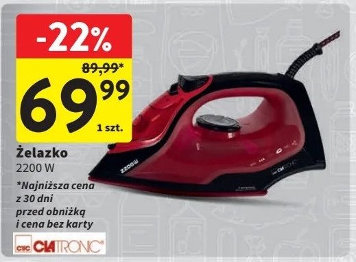 Żelazko ceramiczne 2200 w Clatronic promocja