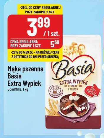 Mąka ekstra wypiek Basia promocja w POLOmarket