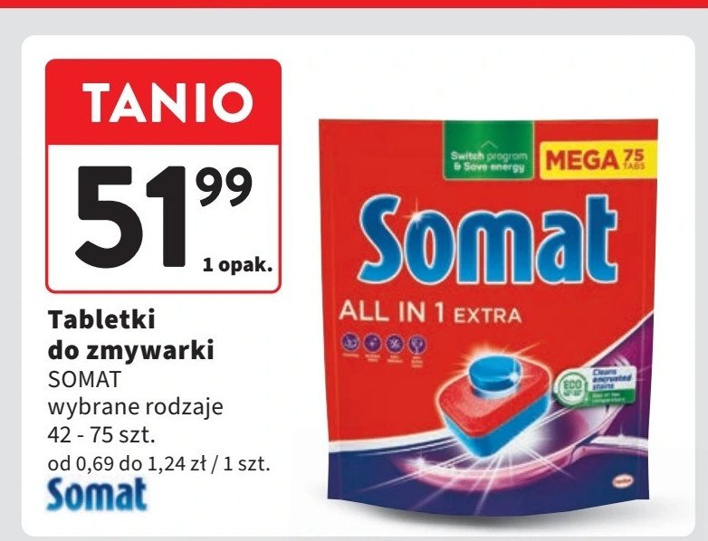 Tabletki do zmywarki extra Somat all in 1 promocja